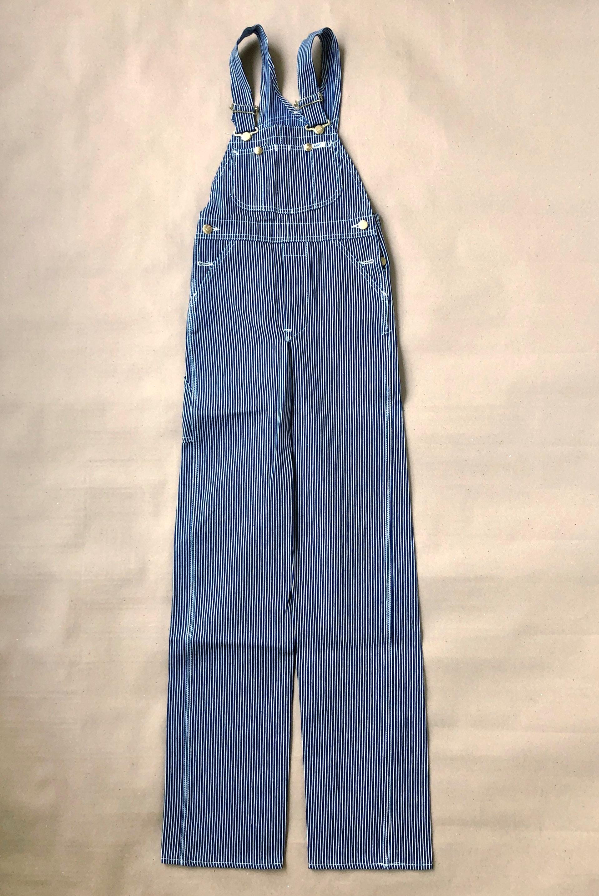 Lee Hickory Pinstripe Bib Overall Unisex Size XS W26 L34 Union