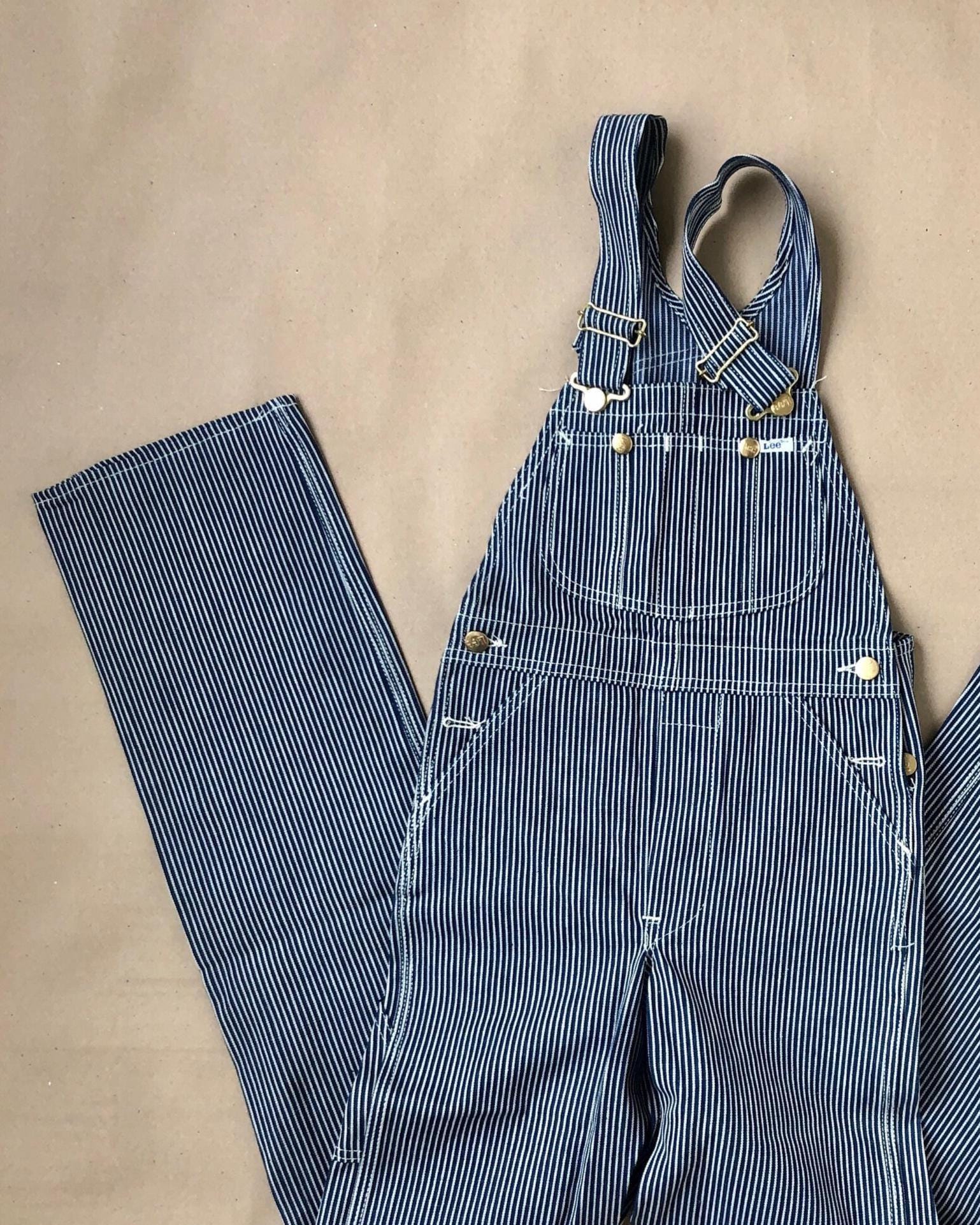 Lee Hickory Pinstripe Bib Overall Unisex Size XS W26 L34 Union