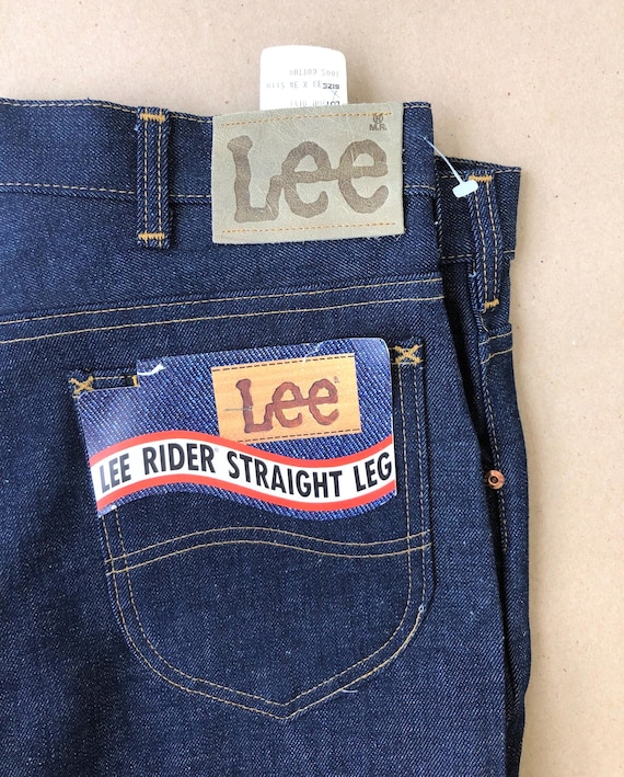 Vintage Raw Denim Jeans Size L W 33