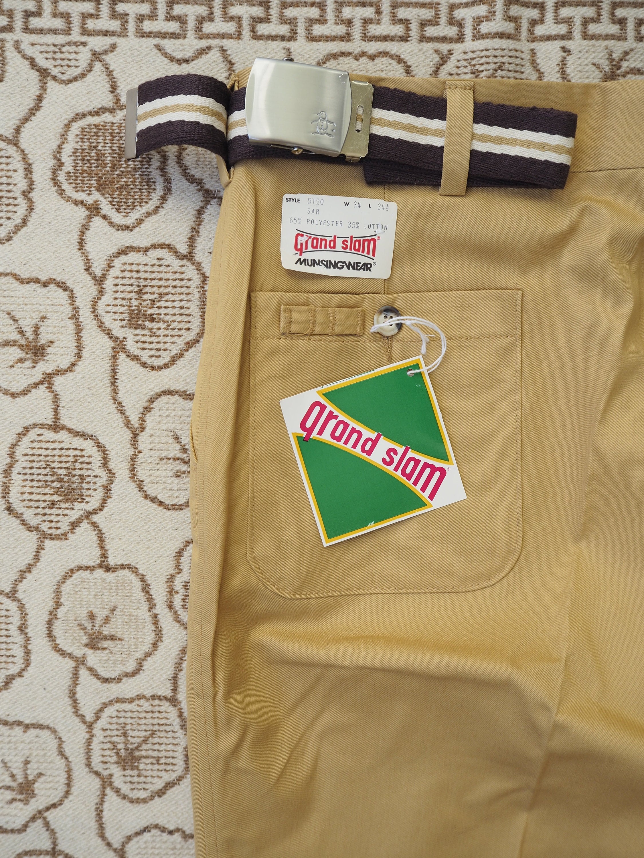 Vintage 1980's Munsingwear Grand Slam Slacks, Size L (W 34