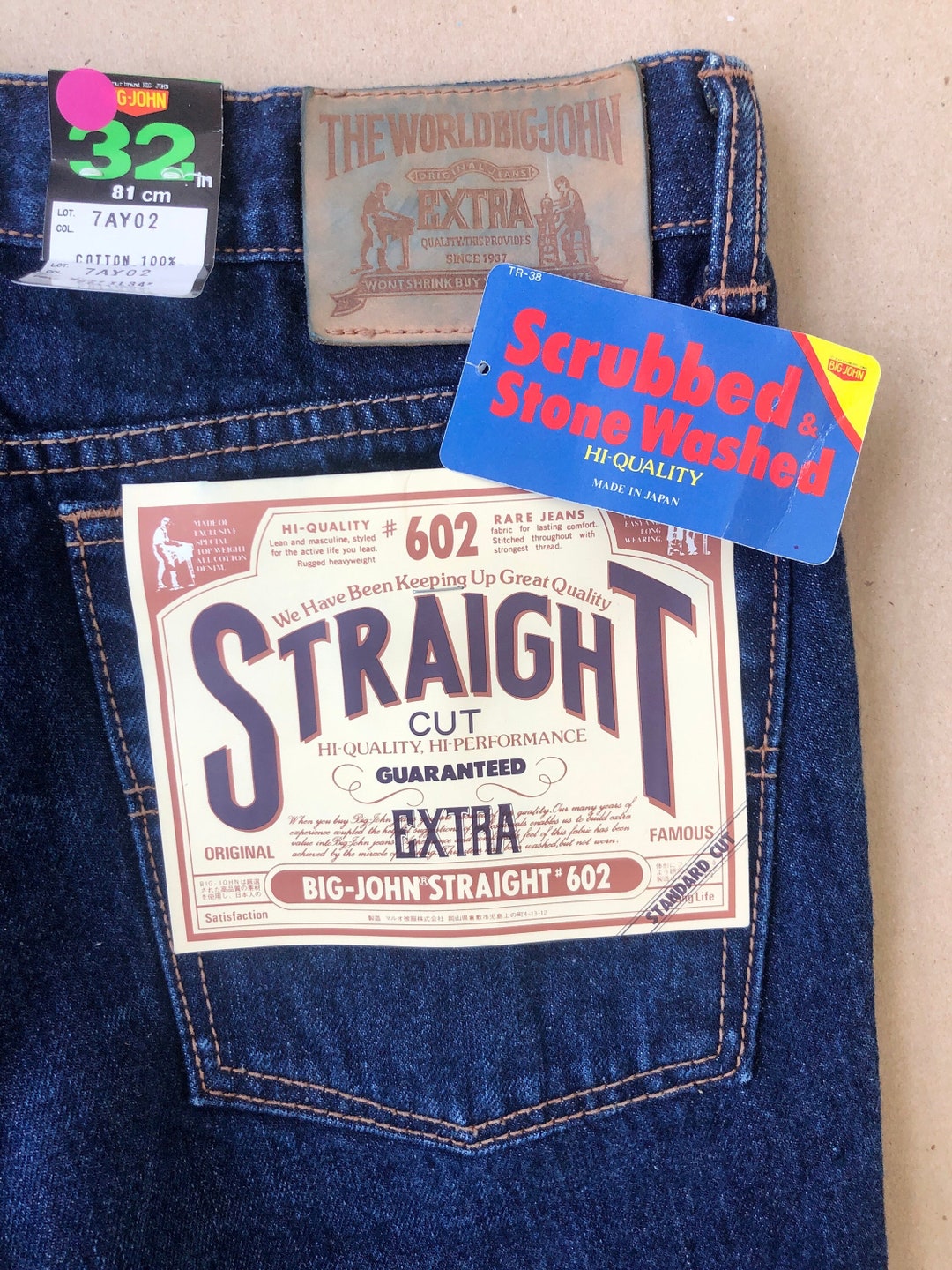 Classic Heritage Big John Jeans, Size M-L W 32 L 34. Mid Rise 