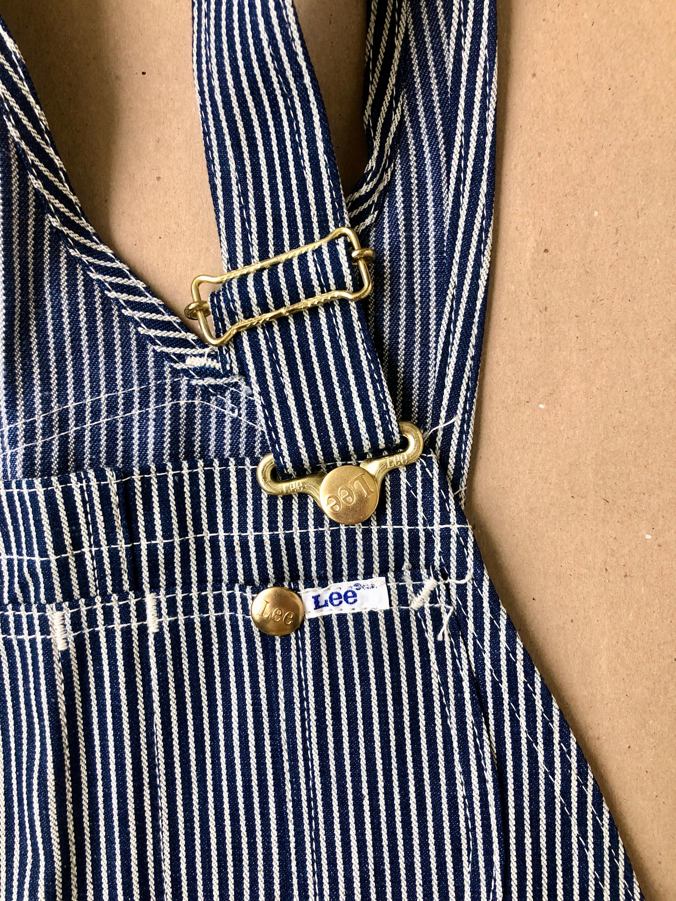 Lee Hickory Pinstripe Bib Overall Unisex Size XS W26 L34 Lee Hickory Pinstripe Bib Overall Unisex Size XS W26 L34