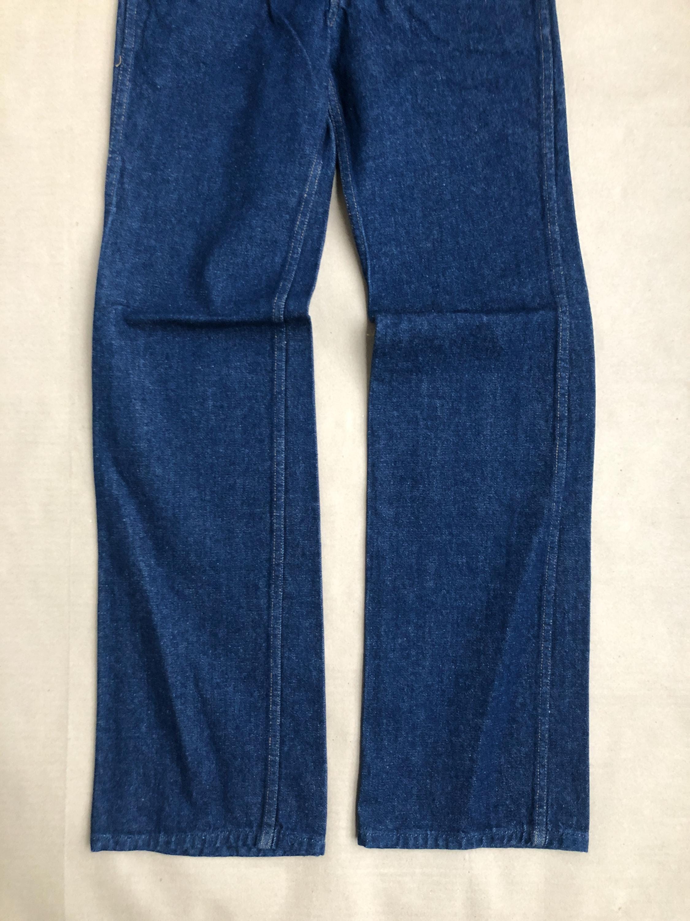 Vintage 1990s Blue Jeans Size S W29 L34, Deadstock Rigid Raw Denim