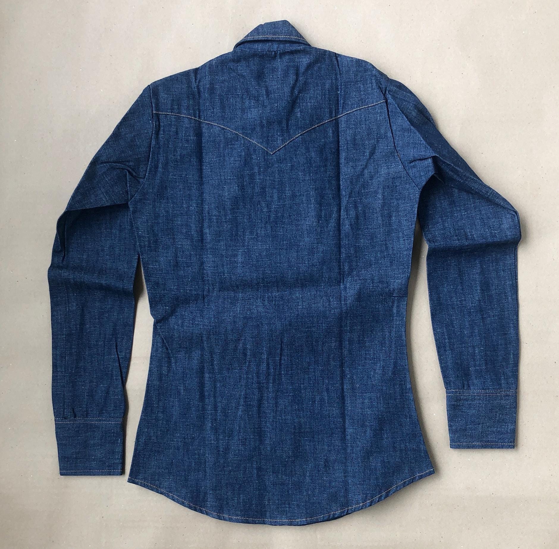 Vintage Lee Western Shirt Size S 70s Deadstock Jeans Made in