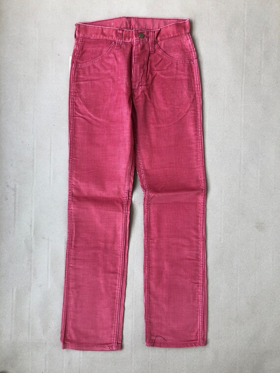 70er Jahre Vintage Kinder Hose Alter 14 lee Rosa Cord Gr W 26 L 29