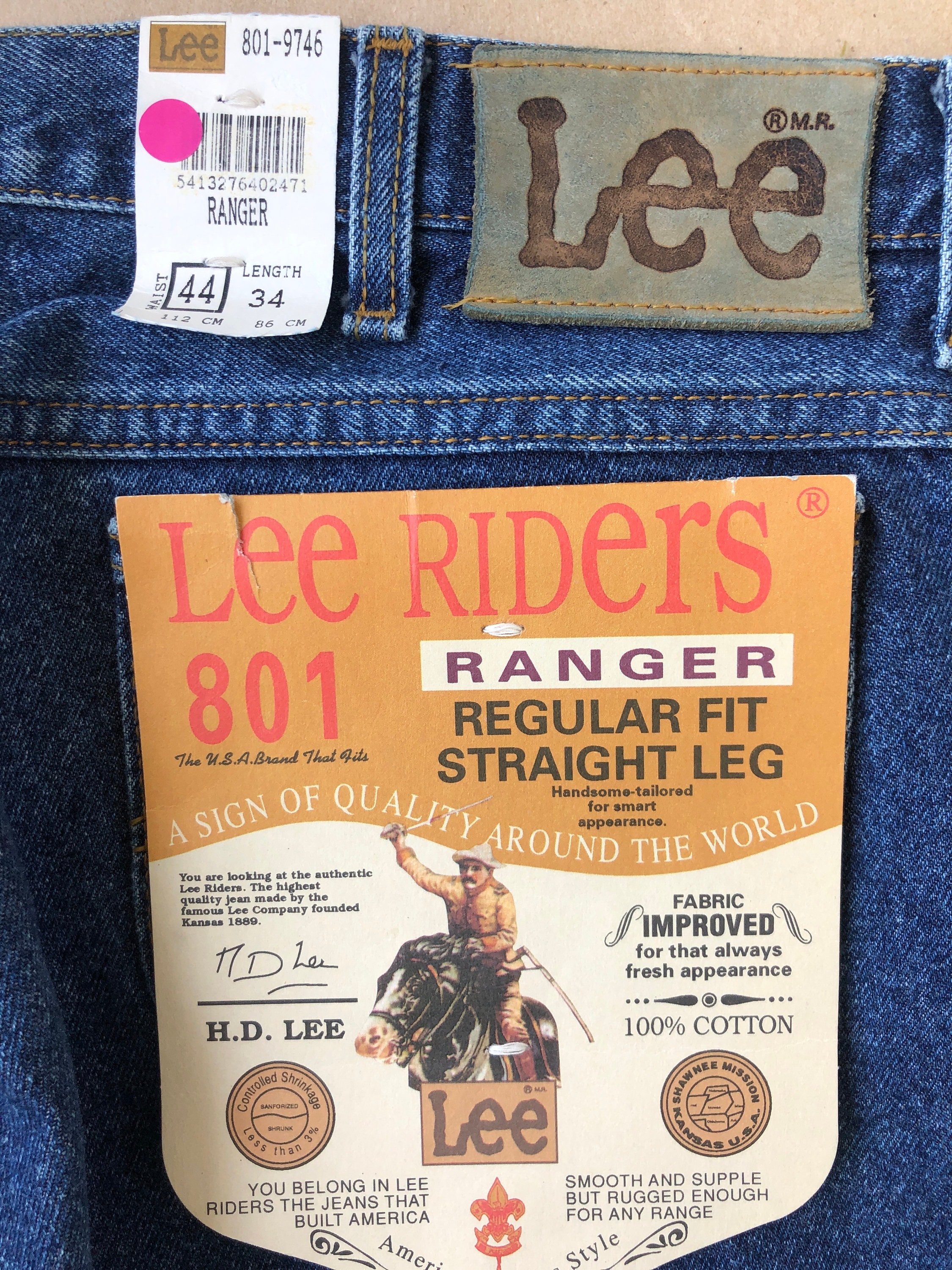 Vintage 1980's Lee Ranger Jeans, Size XXXL (W 44