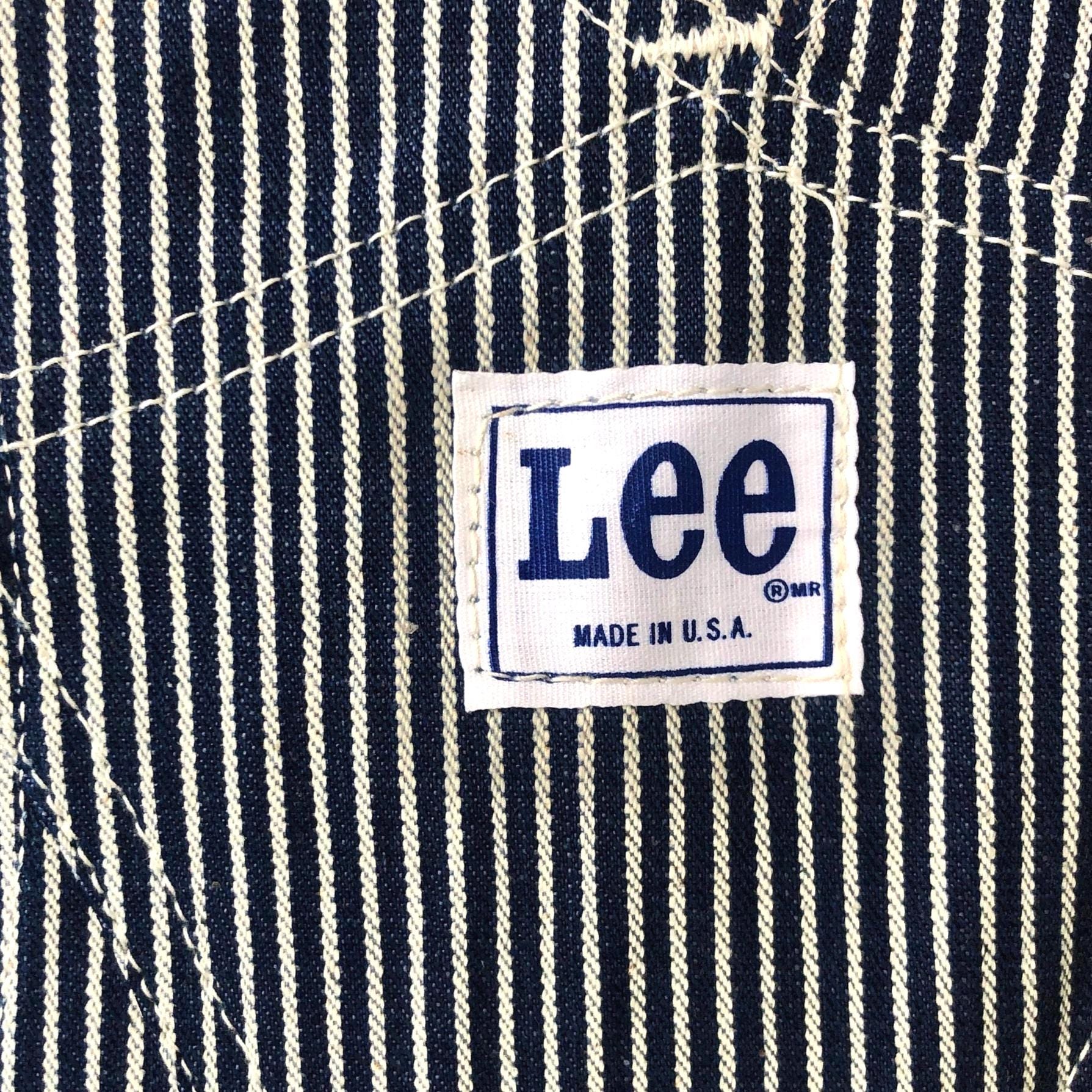 Lee Hickory Pinstripe Bib Overall Unisex Size XS W26 L34 Union