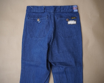 70er Warrick Jeans Vintage Größe 29 x 34 Deadstock Denim Flare Neuer alter Lagerbestand
