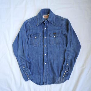 Vintage Wrangler Denim Shirt 1970s - Etsy