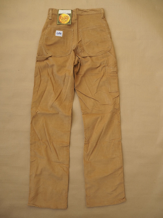Vintage 1970's Light Brown Corduroy Painter Pants, Size XS (W 27