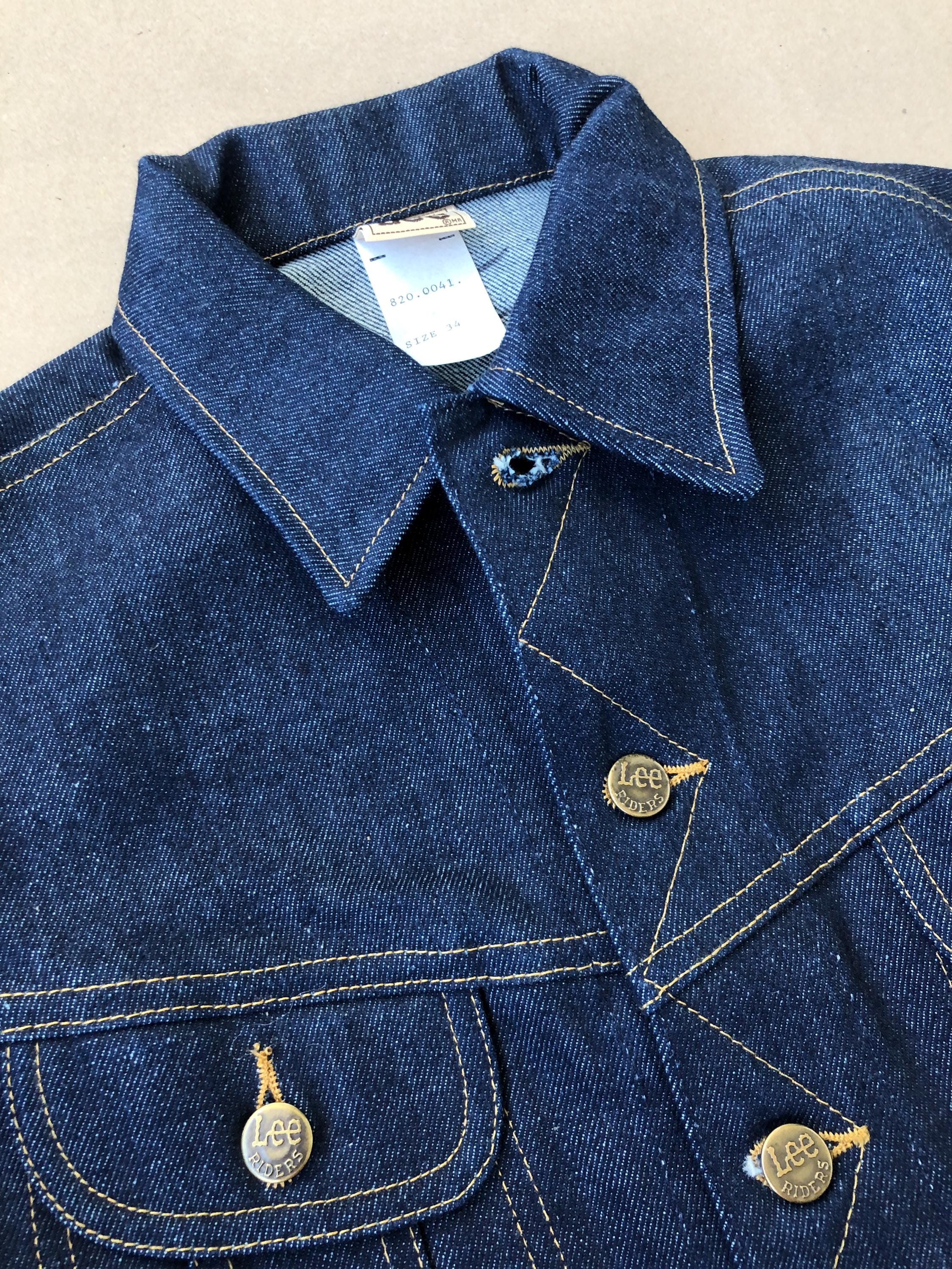 Vintage 70s Lee Riders Jean Jacket Size 34 / S. Deadstock Raw