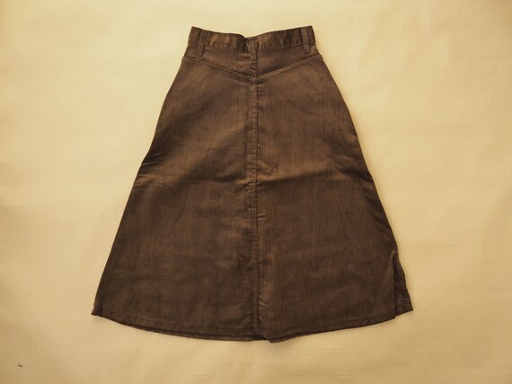Vintage 70s Lee Traveller Skirt Brown Size 25 Cor… - image 2