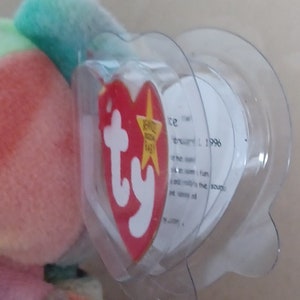 Ty Vintage-Rare Retired Beanie Baby Wise the Owl 1999 with tag Errors & PE Pellets image 4