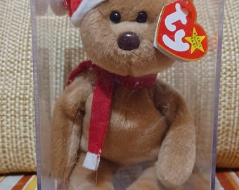 Ty beanie baby "Teddy" the bear w/Brown nose 1997 PVC PELLETS Rare tag errors style #4200