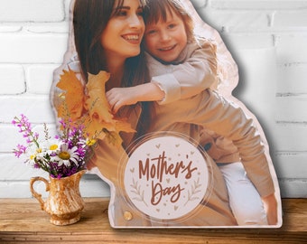 Cadeau photo personnalisé pour maman - Idée cadeau pour maman - énorme coussin photo personnalisé en peluche - Coussin visage personnalisé pour la fête des mères 2024