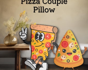 Coussin en peluche tranche de pizza au pepperoni Kawaii pour fête d'anniversaire, décoration de chambre pour dortoir universitaire amateur de pizza, restauration rapide, coussin en peluche, cadeau pour lui