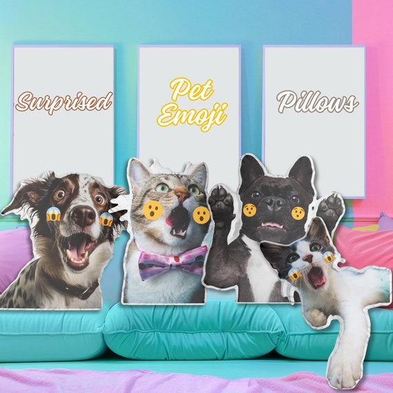 Custom 3D Pet Screaming Emoji Pillow From Photo Funny Dog Cat Surprise Fear Emoji Pillow Gift for Pet Animal Lover Friend College Dorm Room Etsy Canada