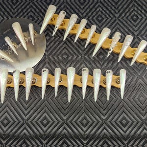 Luxury Press-On Full Set Extra Long Nails with rhinestones and Bling sizes 0-11 24pcs included