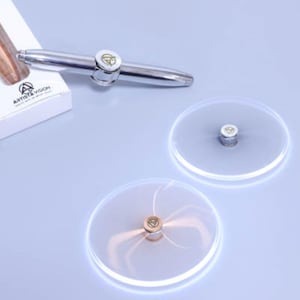 Fidget Spinner Pen with LED Light - Stress Relief, Silver