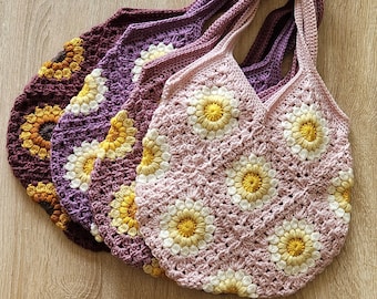 Handmade Sunflower Market Bags, ideal Mother's Day Gift