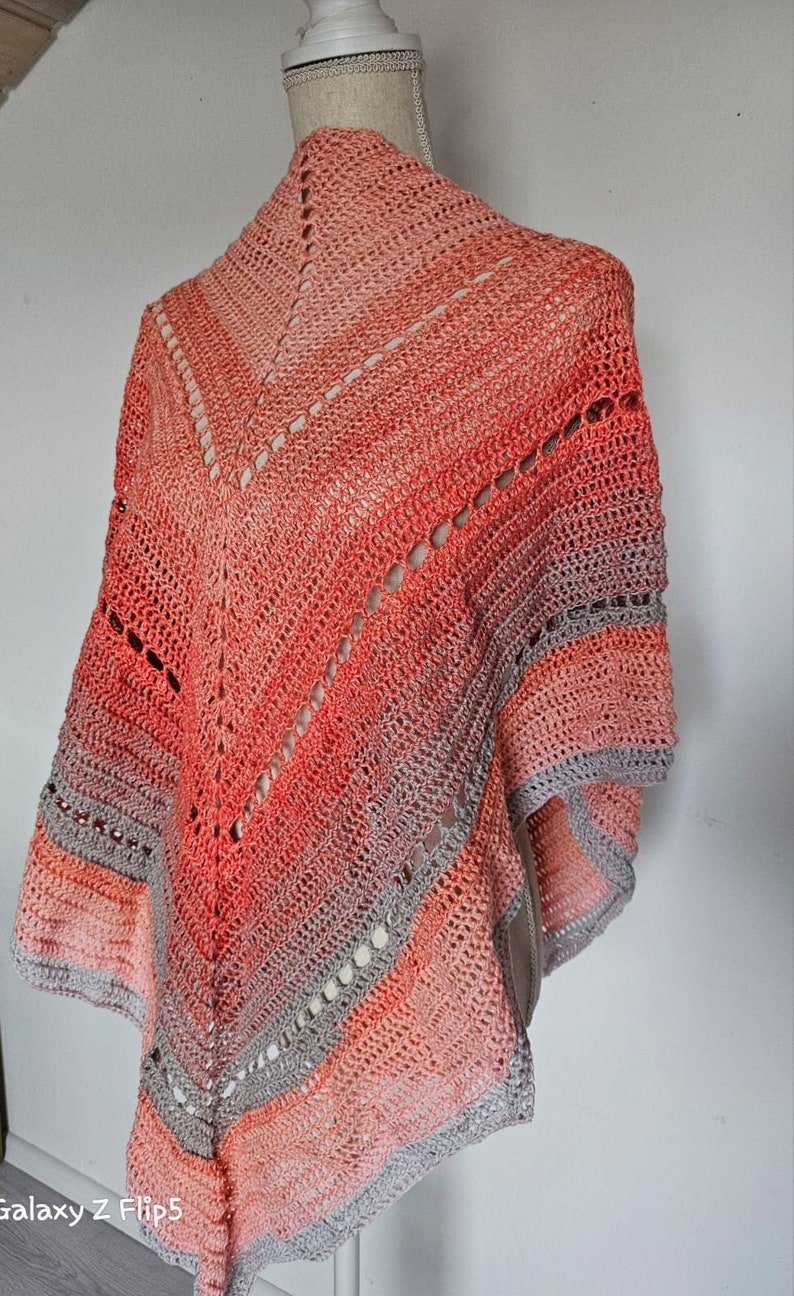 Tunic/triangular scarf peach dream image 1