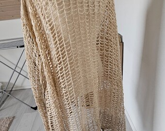 Beach dress tunic, hand crocheted