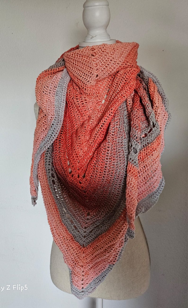 Tunic/triangular scarf peach dream image 6