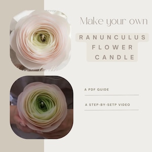 Ranunculus Flower candle making master class | ButterCup flower candle tutorial and video | healthy beeswax recipe, beginner friendly.