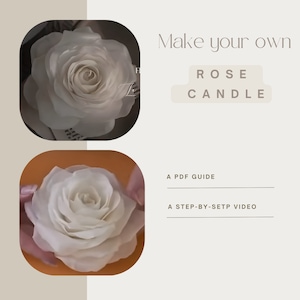 Rose candle making class • flower candle tutorial and video, healthy beeswax flower, candle DIY, beginner friendly.