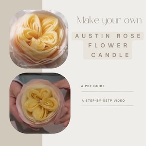 Austin Rose Candle Making Class • Tutorial Video Included, Natural Beeswax, Beginner-friendly, Easy Candle Recipe