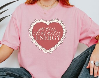 Personaje principal Energy Comfort Colors Tee, Bookish, Book Shirt, Book Merch, Book Lover, Book Girlie Gift, Coquette, Romance Reader, Smut