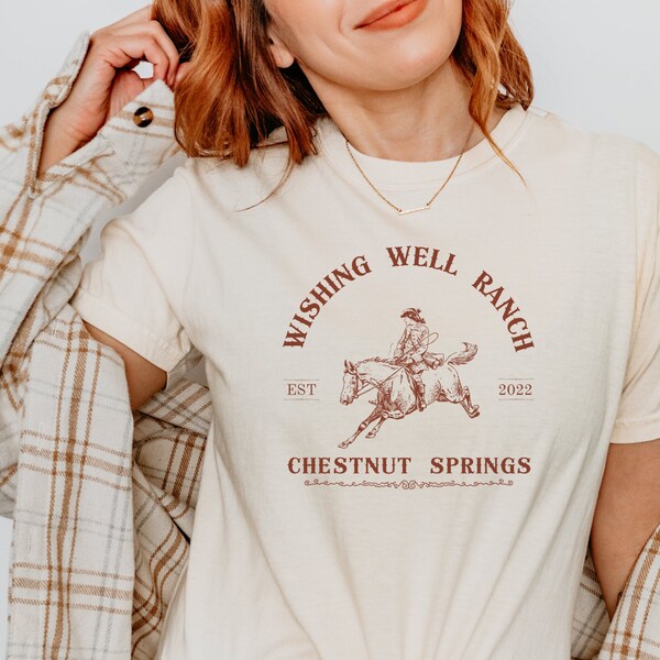 Wishing Well Ranch Comfort Colors Tee, Chestnut Springs Shirt, Cowboy Romance, Elsie Silver, Western Romance, Book Lover, Bookish Shirt