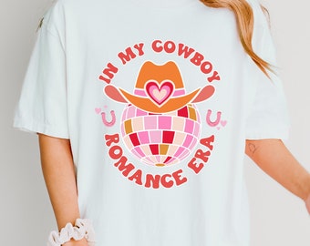 In my Cowboy Romance Era Comfort Colors Tee, Cowboy Romance, Bookish Tee, Booktok Merch, Bookish Gift for Women, Western Romance, Book Lover