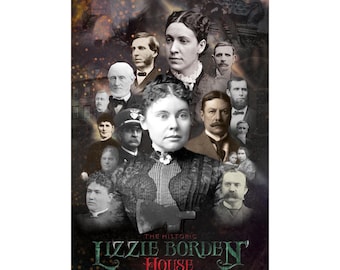 Póster brillante de la Casa de Lizzie Borden / Crímenes reales, decoración gótica para el hogar