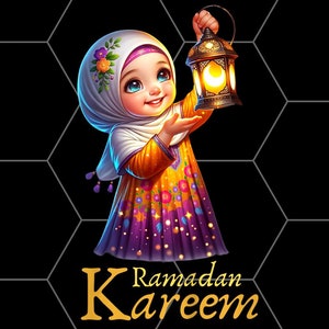 Kids Cute Ramadan Mubarak Kareem for kids, Happy Ramadan 2024 png