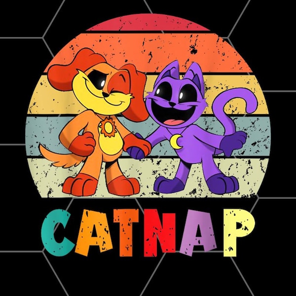 Funny Smiling Critters Catnap Dogday Rainbow Catnap PNG