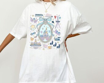 Coquette Bow Disney Hoodie, Magical Castle Trip Sweatshirt, Disneyland Coquette T-shirt, Magic Kingdom Tee, Princess Castle Shirt