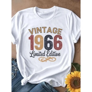 Vintage 1966 Limited Edition Casual Hoodie, Born in 1966 Comfort Colors T-shirt,  Limited Edition Unisex Sweatshirt