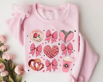 Valentine Concha Pan Dulce Shirt, Mexican Pan Dulce Concha Pan Hoodie, Concha T-shirt, Pan Dulce Sweatshirt