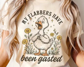 My Flabbers Have Been Gasted Hoodie, Sarcastic Goose Humor T-shirt, Gag Gift Rude Goose Mood Snarky Animal Sweatshirt, Humor Fun Goose