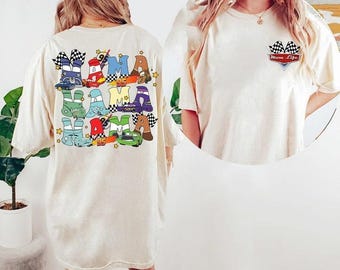 Retro Disney Cars Movie Mama T-shirt, Funny Ightning Mcqueen And Tow Mater Hoodie, Cute Mother'S Day Gift Sweatshirt, Disneyland Family