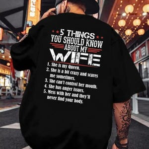 5 Things You Should Know About My Wife Sweatshirt, Mom Life Shirt, She Is My Queen T-shirt, New Mom Hoodie, Mothers Day Gift