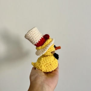 Luzifer (Hazbin Hotel) Gummiente inspiriert häkeln Amigurumi | Luzifer Ente Gelb Version | Gummiente gehäkelt