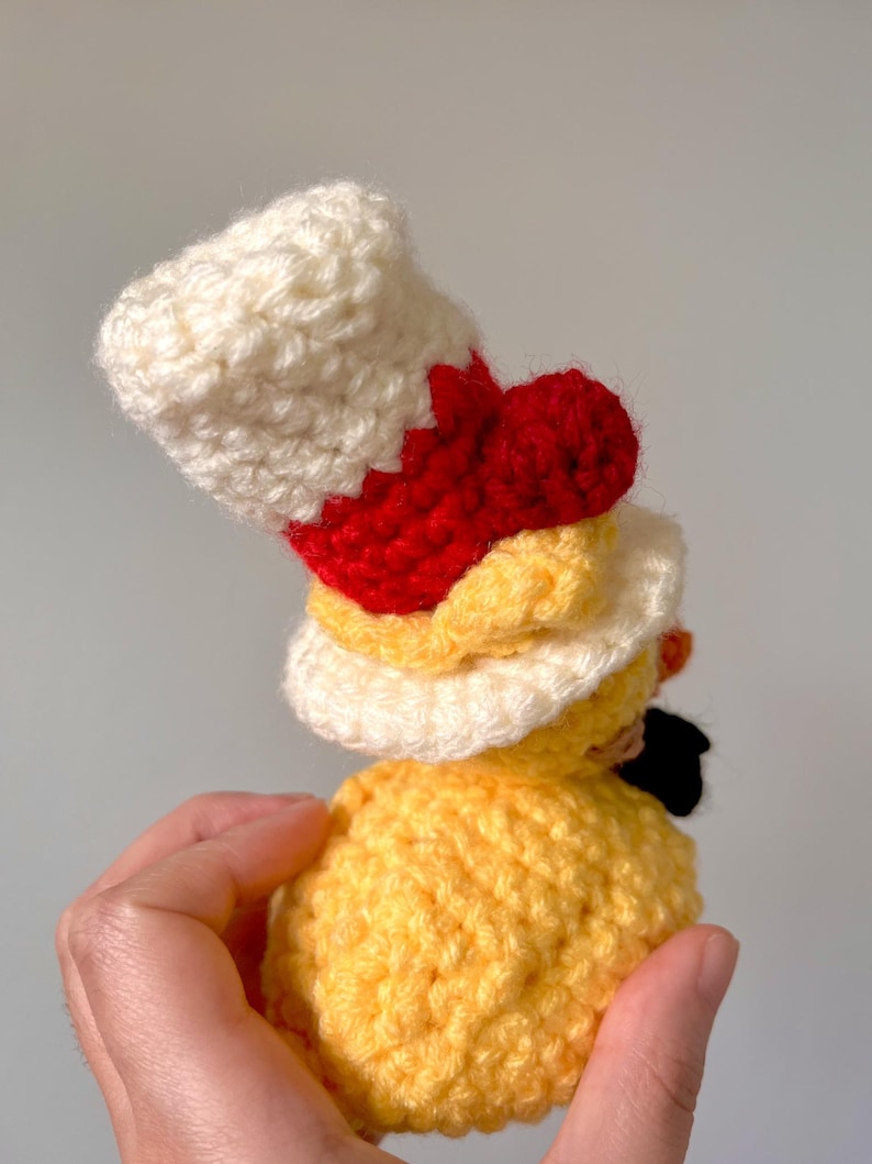Lucifer (Hazbin Hotel) Rubber Duck Inspired Crochet Amigurumi | Lucifer Duck Yellow Version | Crochet Rubber Duck image 5