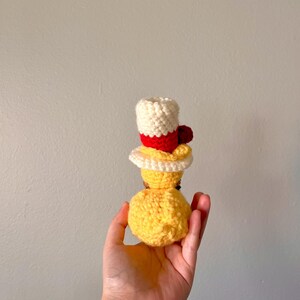 Lucifer (Hazbin Hotel) Rubber Duck Inspired Crochet Amigurumi | Lucifer Duck Yellow Version | Crochet Rubber Duck image 4