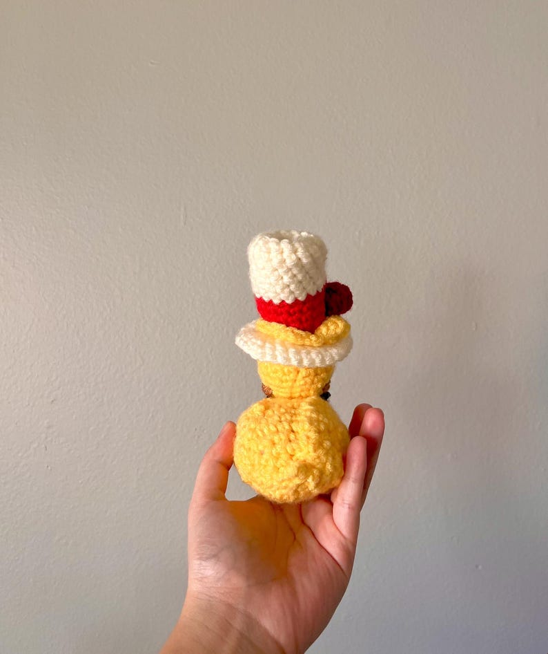 Lucifer (Hazbin Hotel) Rubber Duck Inspired Crochet Amigurumi | Lucifer Duck Yellow Version | Crochet Rubber Duck image 4