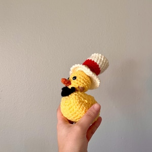 Lucifer (Hazbin Hotel) Rubber Duck Inspired Crochet Amigurumi | Lucifer Duck Yellow Version | Crochet Rubber Duck image 6
