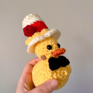 Lucifer (Hazbin Hotel) Rubber Duck Inspired Crochet Amigurumi | Lucifer Duck Yellow Version | Crochet Rubber Duck image 1