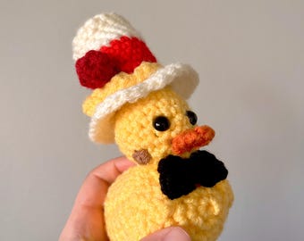 Lucifer (Hazbin Hotel) Rubber Duck Inspired Crochet Amigurumi | Lucifer Duck Yellow Version | Crochet Rubber Duck