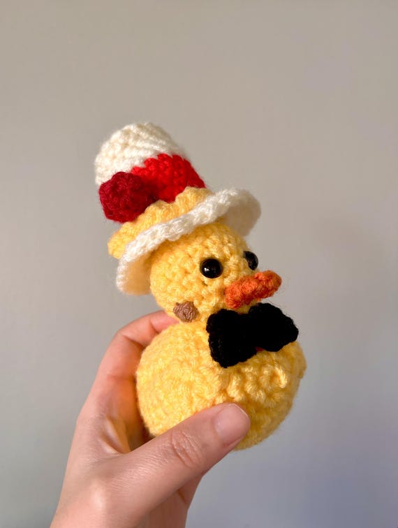 Lucifer (Hazbin Hotel) Rubber Duck Inspired Crochet Amigurumi | Lucifer Duck Yellow Version | Crochet Rubber Duck